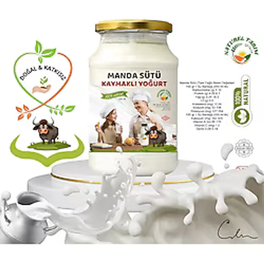 NATUREL MANDA SÜTÜ KAYMAKLI YOĞURT