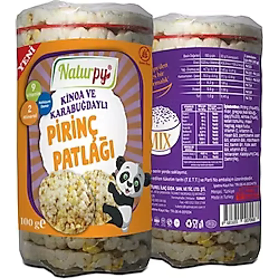 Naturpy Glutensiz Kinoa Ve Karabuğdaylı Pirinç Patlağı 100 gr