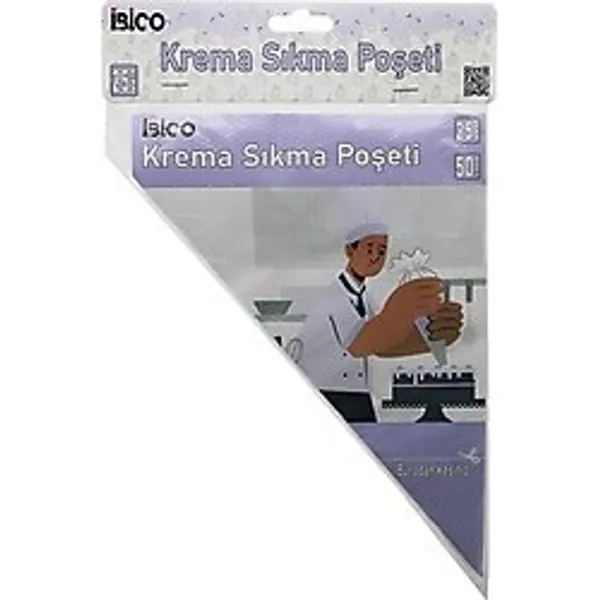 Naylon 25cm 50pcs Krema Sıkma Poşeti Torbası