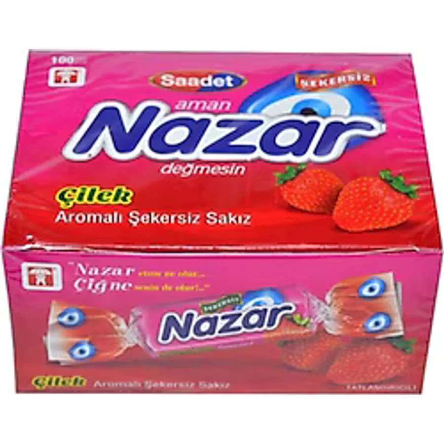 Nazar 100'lü Çilek Aromalı Sakız
