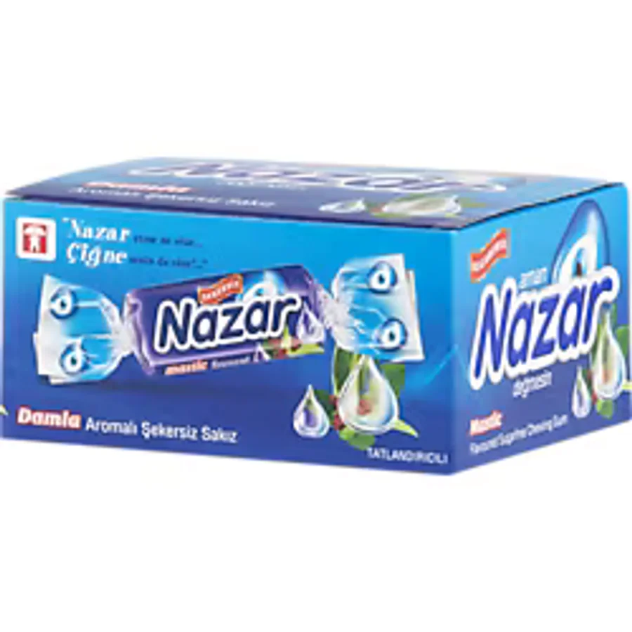 Nazar Tekli Damla Sakızı Aromalı 100'lü Paket Sakız