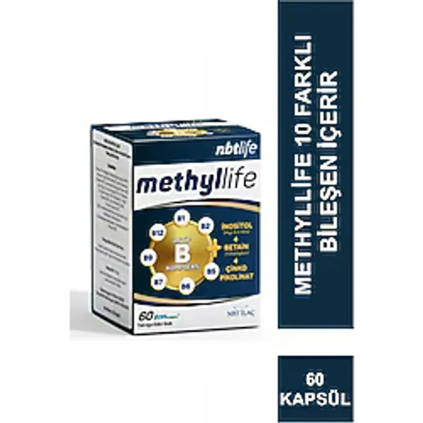 Nbt Ilaç Nbt Life Methyllife 60 Kapsül Aktif B Kompleks İçeren Besin Takviyesi