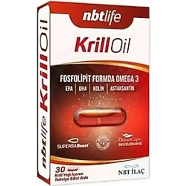 Nbt Life 30 Kapsül Krill Oil Omega 3 İçeriği ile Kolesterolü Düşüren Besin Takviyesi