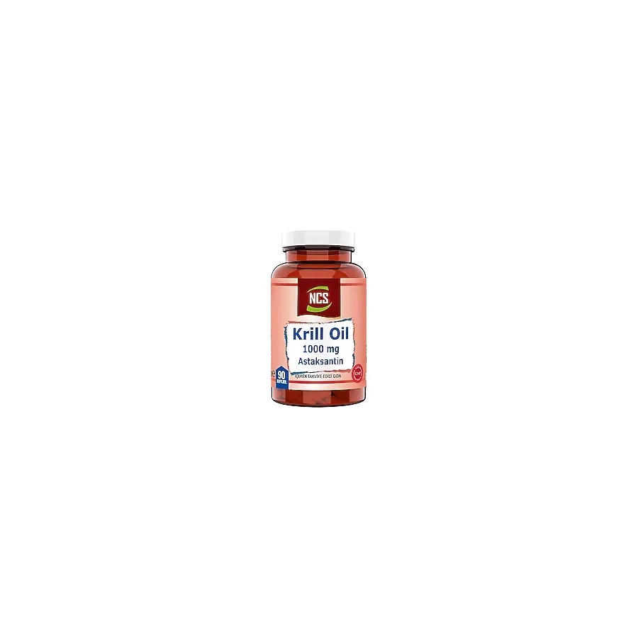 NCS Krill Yağı Takviye Edici Gıda - 90 Softgel, 1000 mg Krill Yağı ve 2 mg Astaksantin, Türkiye Menşeli
