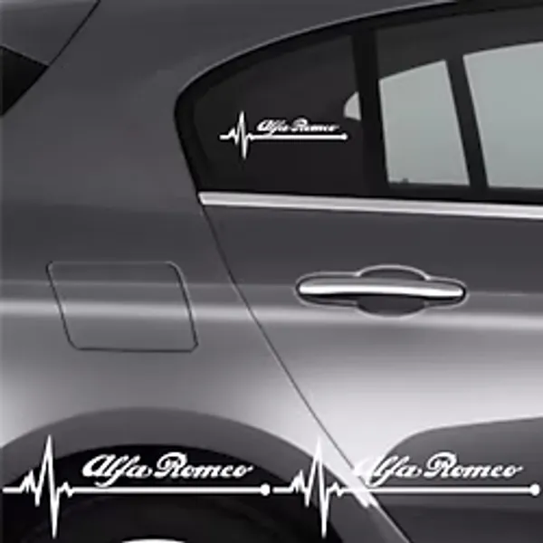 Ne Verelim Size Alfa Romeo Gt İçin Özel Uyumlu Aksesuar Oto Ritim Özel Sticker 2 Adet 20x9 Cm