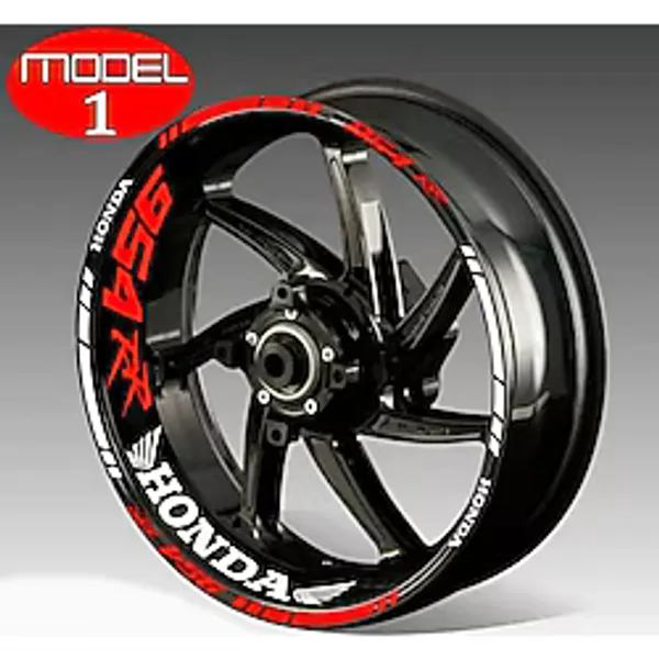 Ne Verelim Size Yeni Özel Motosiklet Jant Şeridi 954Rr Honda Uyumlu Beyaz-Kırmızı Sağ-Sol/Ön-Arka