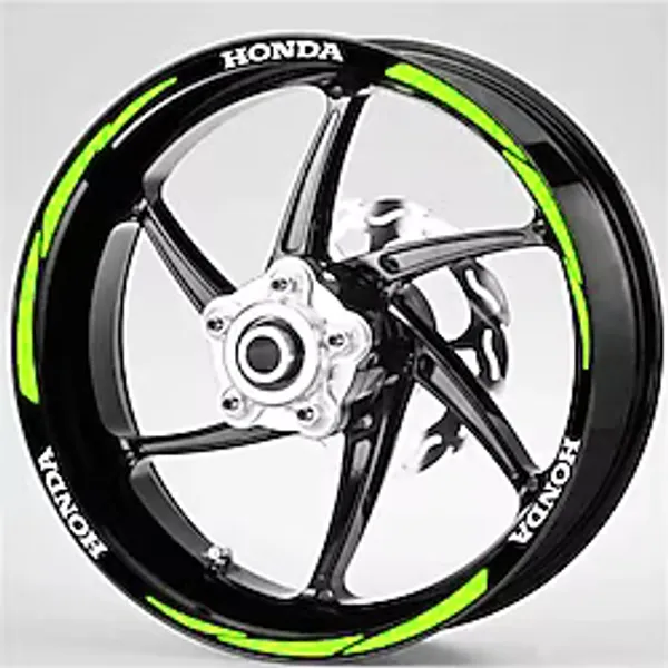 Ne Verelim Size Yeni Özel Motosiklet Jant Şeridi Honda Yazılı Fıstık Yeşilireflektiflifosforlu Sağ-Sol/Ön-Arka