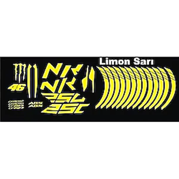 Ne Verelim Size Yeni Özel Motosiklet Jant Şeridi Sticker Set Cf Nk 250 Sarı Sağ-Sol/Ön-Arka