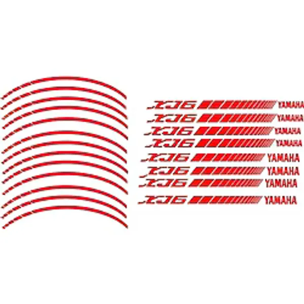 Ne Verelim Size Yeni Özel Motosiklet Jant Şeridi Xj6 Yamaha Uyumlu Kırmızı Sağ-Sol/Ön-Arka