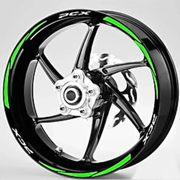 Ne Verelim Size Yeni Özel Motosiklet Jant Şeridi Yeşil Reflektifli Pcx Yazılı Sağ-Sol/Ön-Arka Sağ-Sol/Ön-Arka