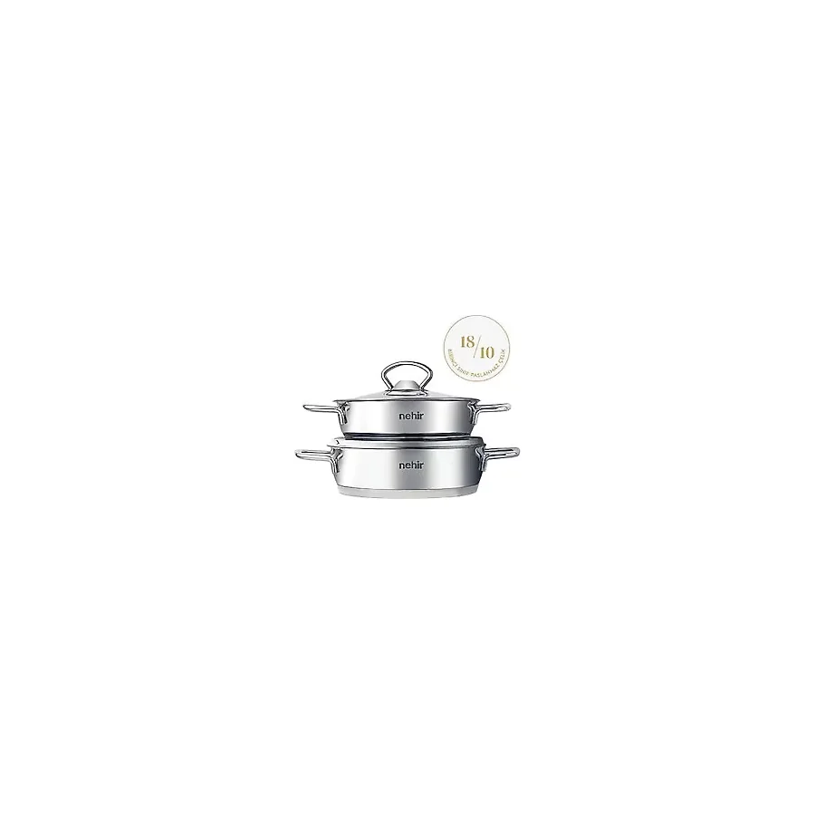 Nehir Silver 18-20 cm 4 Parça Çelik Sahan Seti