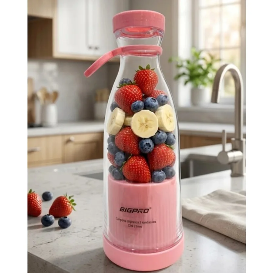 Nemere USB Şarjlı Mini Blender Taşınabilir Smoothie Yapıcı Hafif ve Pratik Tasarım - Renkli - standart