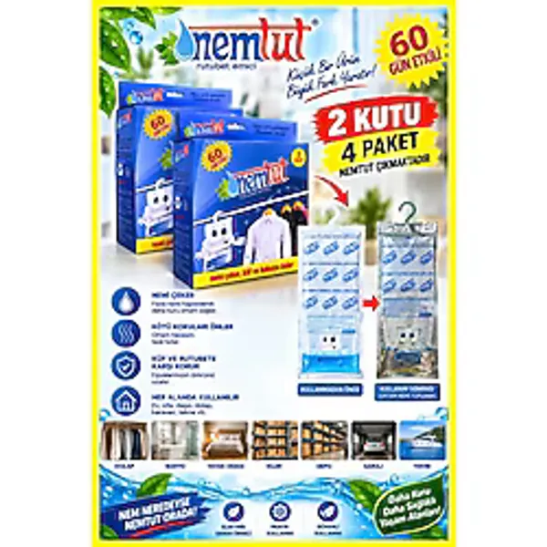 Nemtut Nem Tutucu Rutubet Giderici Korozyon Önleyici (2 KUTU/4 PAKET)