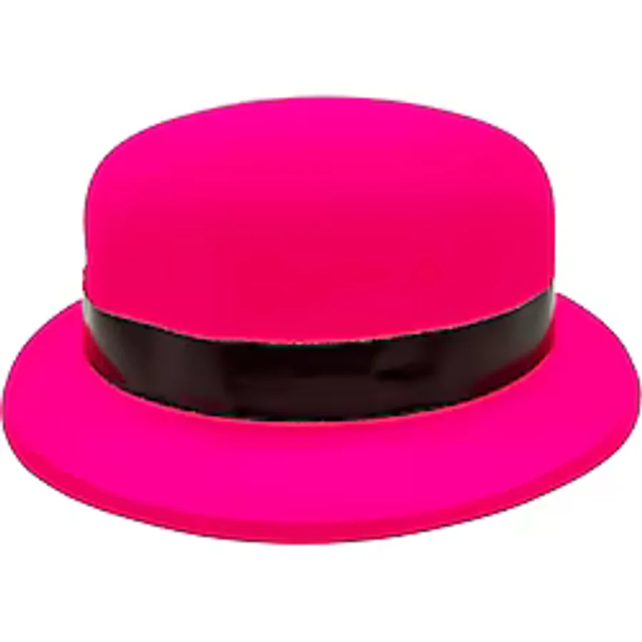 Neon Partisi Pembe Renk Melon Plastik Parti Şapkası