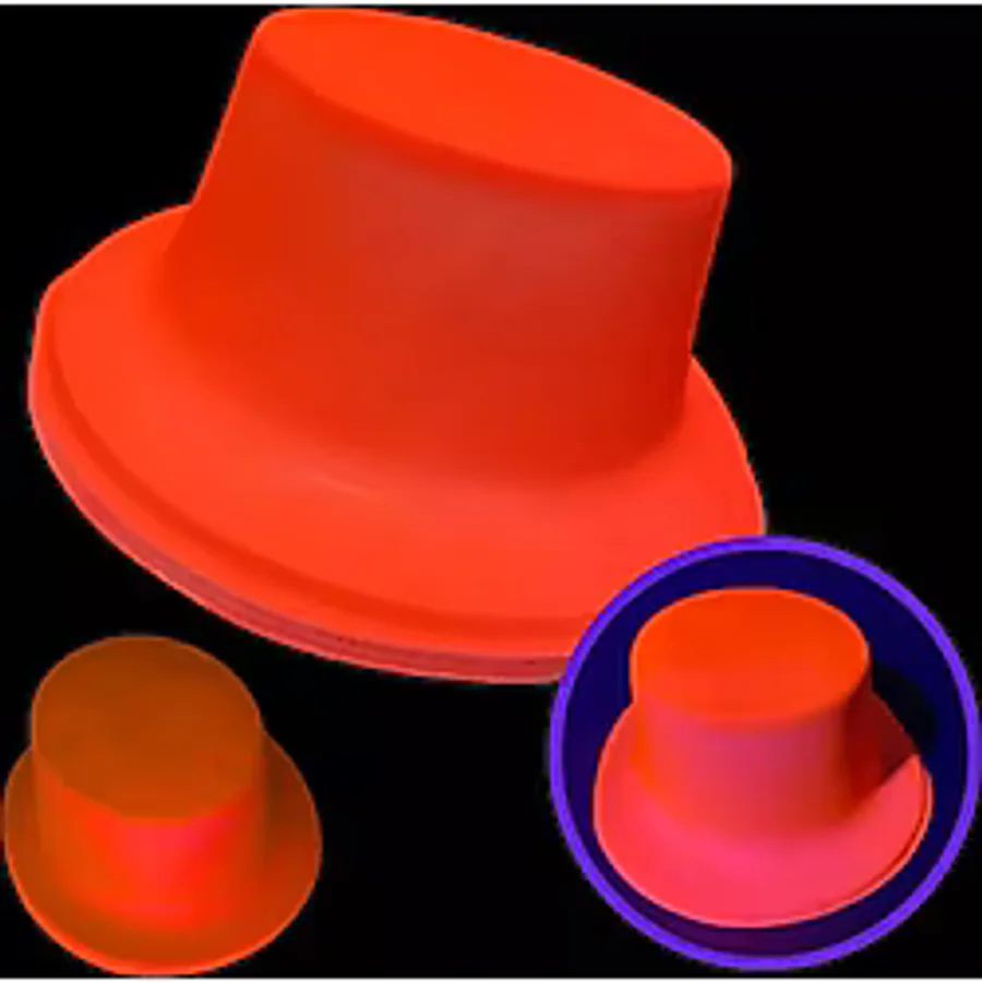 Neon Partisi Turuncu Renk Plastik Fötr Şapka