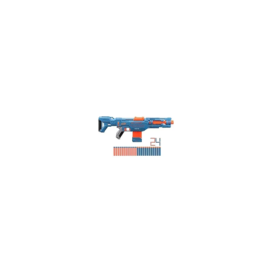 NERF Elite 2.0 Echo CS-10 Blaster - 24 NERF dart, 10-dart klip dergisi, çıkarılabilir omuz desteği ve namlu uzatma, 4 taktik ray