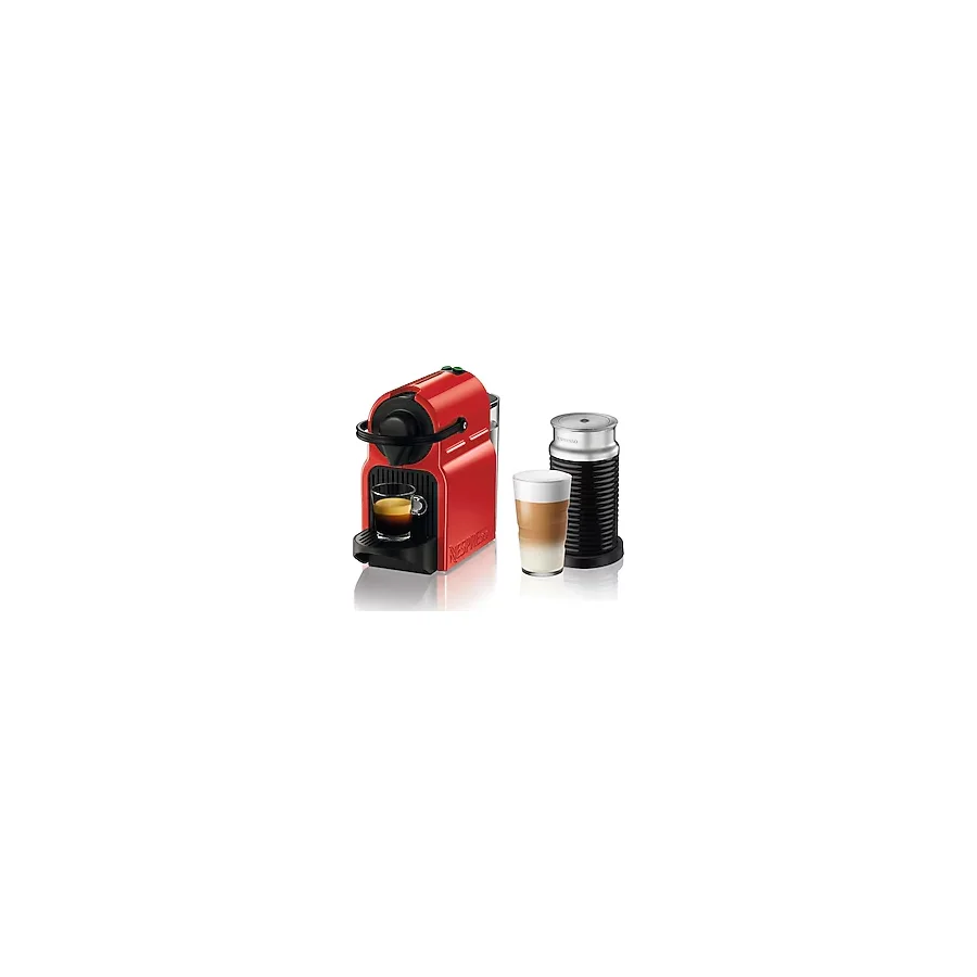 Nespresso Inissia C40 Kırmızı Kahve Makinesi & Aeroccino 3 Süt Köpürtücü Kahve Seti