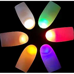Nessiworld Led Işıklı Renkli Sihirli Parmak Işıklı Parmak Şaka Parmak 1 Adet