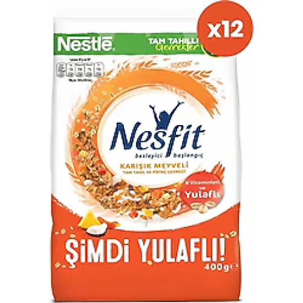 Nestle Nesfit Karışık Meyveli Kahvaltılık Gevrek 400 gr x 12