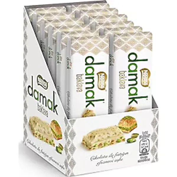 Nestle, Nestle Damak Antep Fıstıklı Ve Baklavalı Beyaz Çikolata, Baton, 12 Adet X 30gr