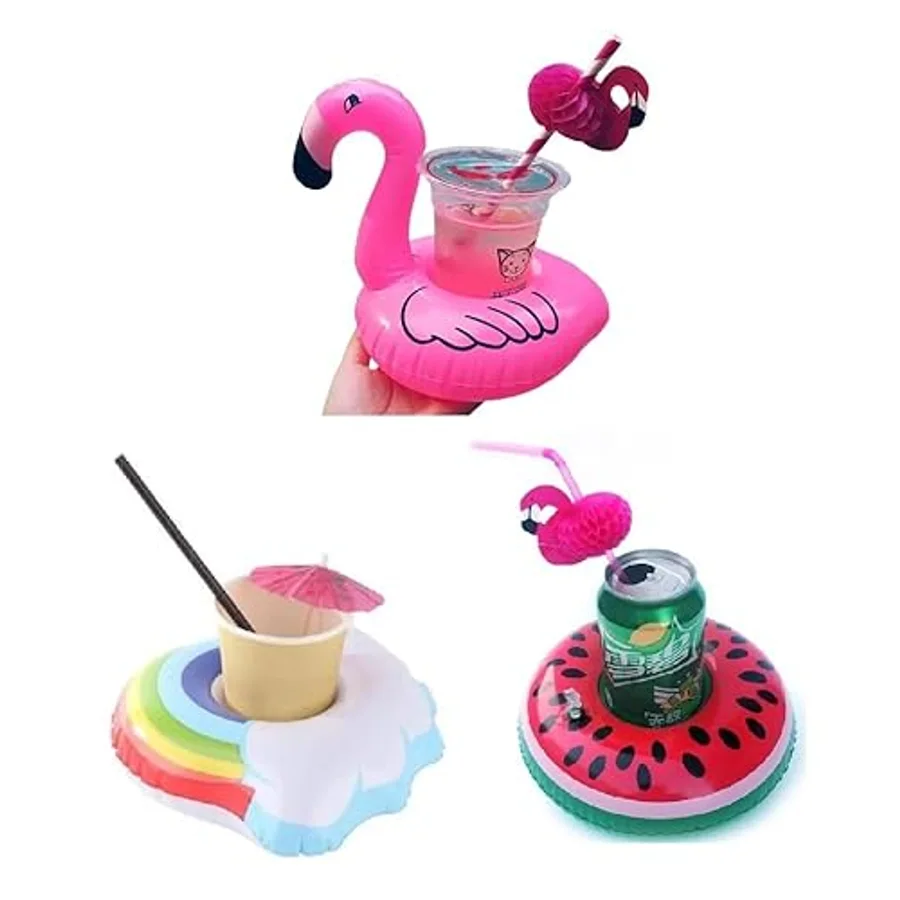 Netavantaj 3lü Şişme Havuz Deniz Bardak Tutucu Float Bar Seti