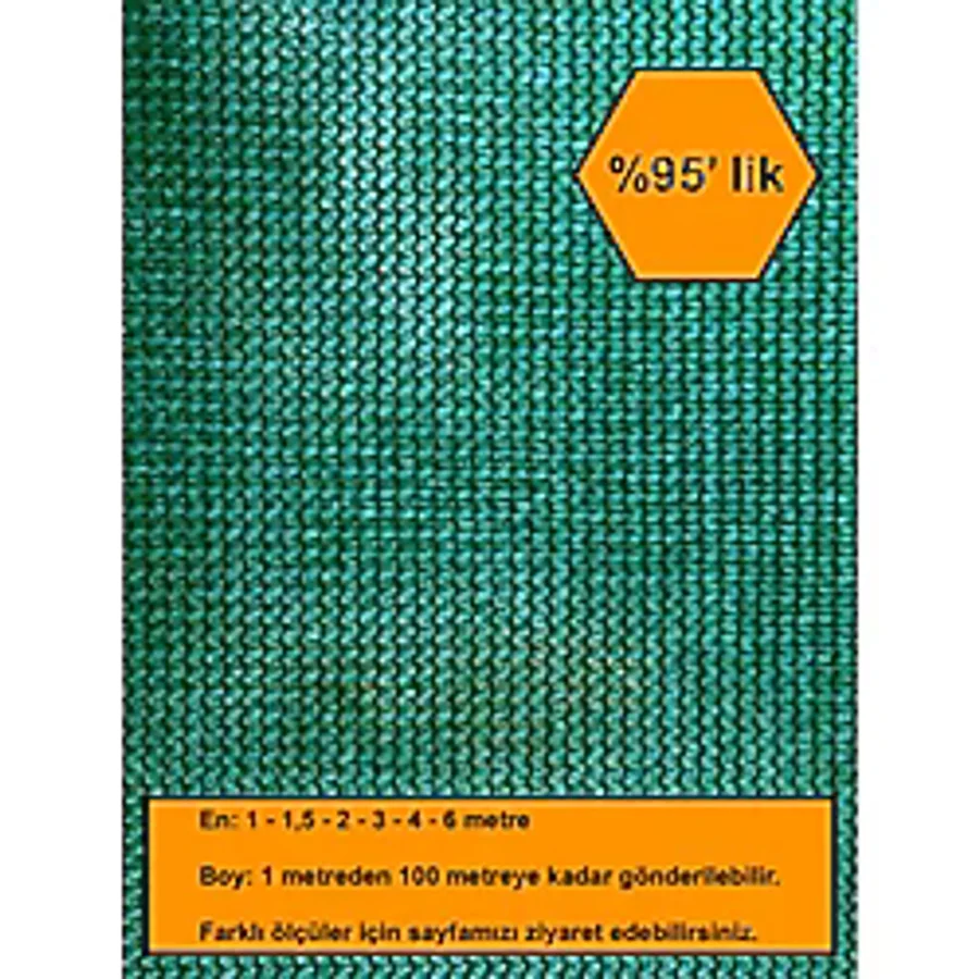 NetBazaars %95 Gölge Oranlı File, Gölgelik, Gergi File, Bahçe Gölgeliği, 3X15 Metre