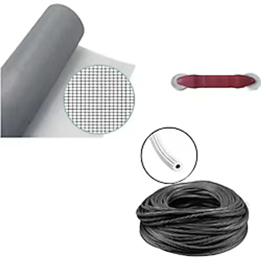 Netpen 3'lü Sineklik Seti 500X80 cm Tül, 18 Mt. Siyah Conta, Fitil Çekme Aparatı
