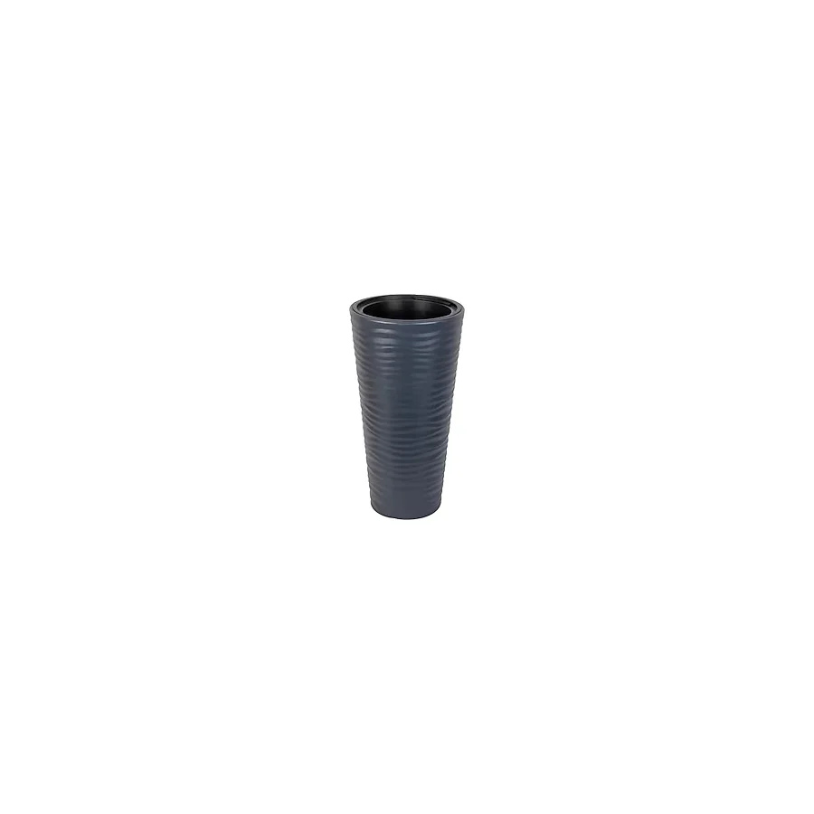 Nettenevime Antrasit Kumsal Vazo Dekoratif Uzun Saksı 5.5 Lt 30x57cm