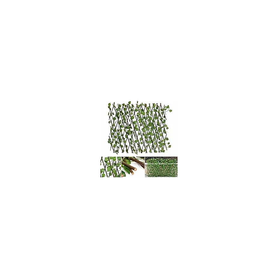 Nettenevime Yapay Çiçek Akordiyon Çit Yapay Sarmaşık Lı Duvar Dekoru 210x90 Cm Yeşil