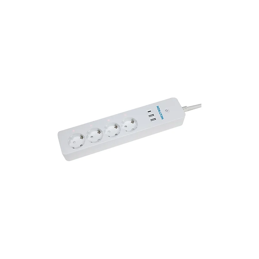 Neutron Wi-Fi 2 USB'li 4'lü 1 m 16 A Akıllı Akım Korumalı Priz