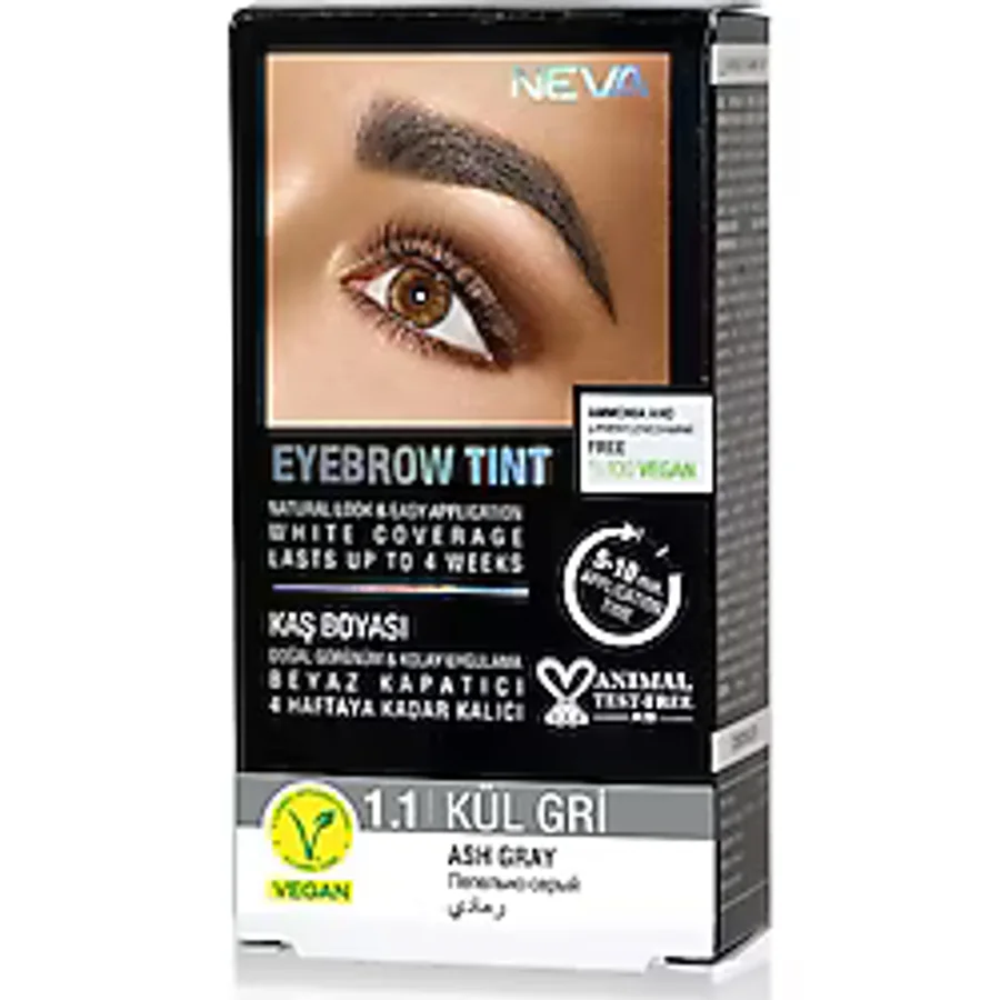 Neva Eyebrow Tınt Kaş Boyası 15ML (Vegan) 1.1 Küllü Gri