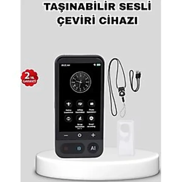 Nevamel Taşınabilir Akıllı Sesli Çeviri Cihazı - 139 Dil Desteği Dokunmatik Ekran