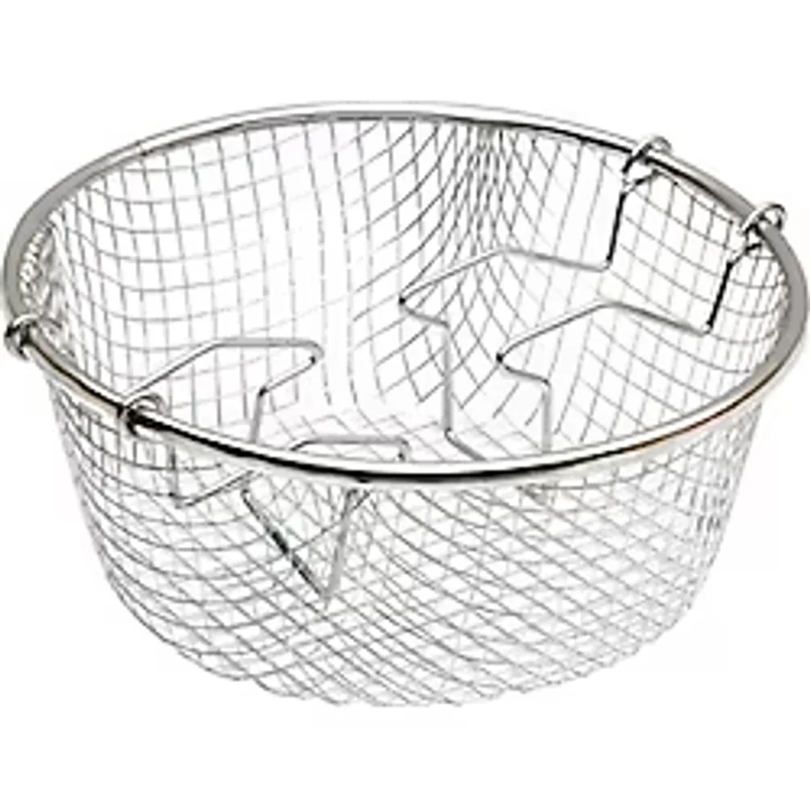 New and Single Krom Paslanmaz Cips Kızartma Teli Hareketli 22 cm