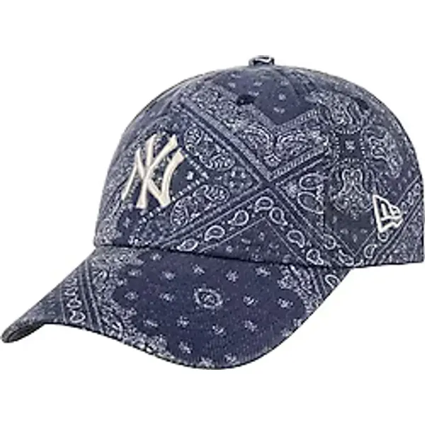New Era 9TWENTY New York Yankees MLB Washed Paisley 60771823 Mavi Beyzbol Şapkası