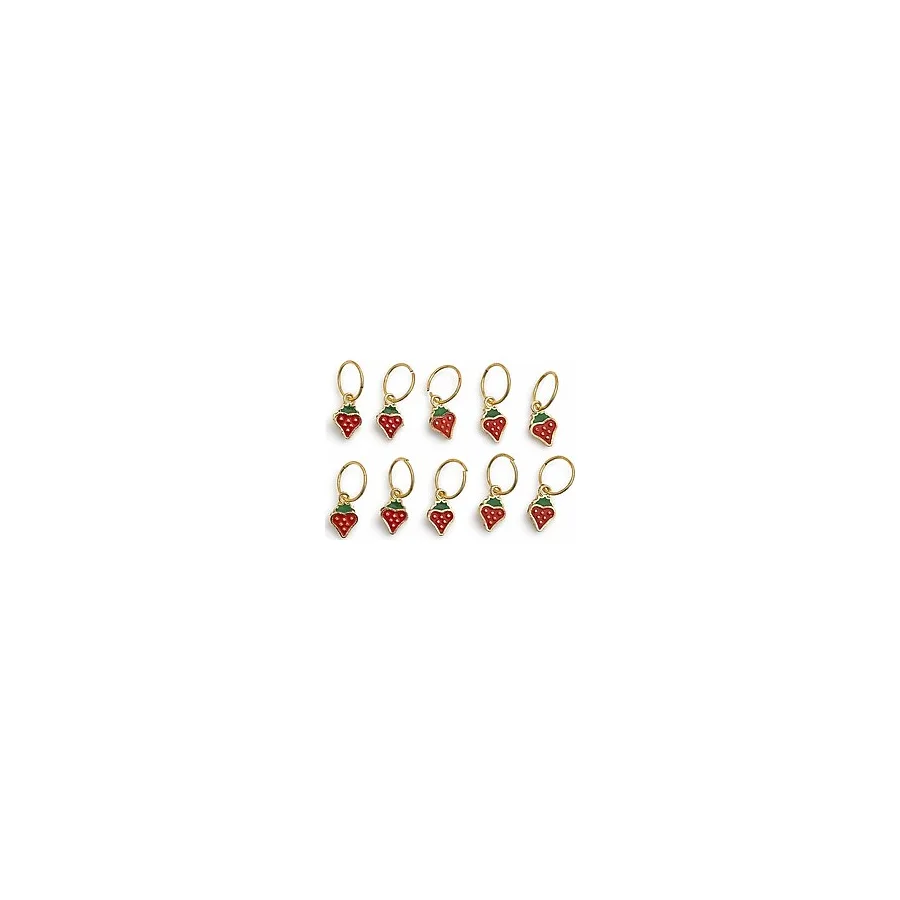 New Obsessions 10'lu Tatlı Çilekler Saç Küpesi Seti