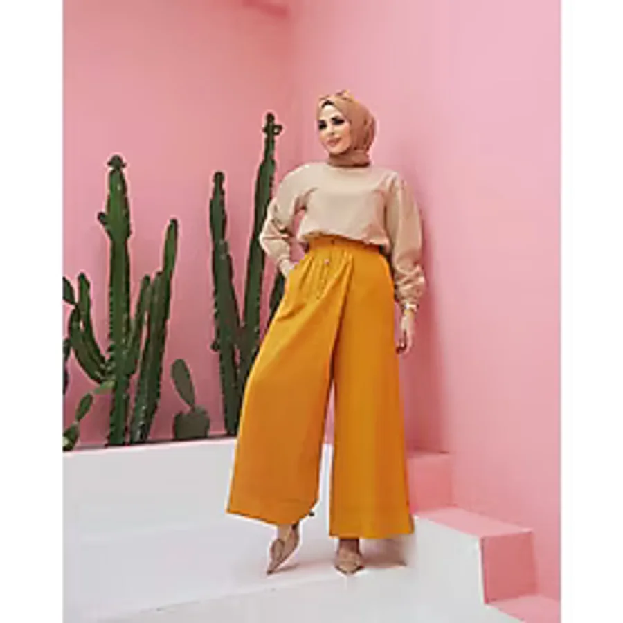 Neways 1155-ancelina Pantolon Etek Hardal