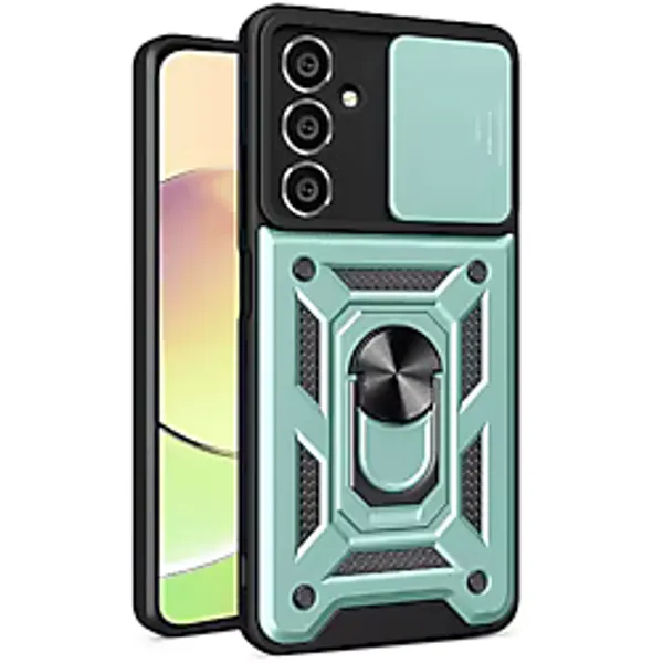NEWFACE Samsung Galaxy A05 Uyumlu Pars Lens Yüzüklü Silikon Telefon Kılıfı Yeşil