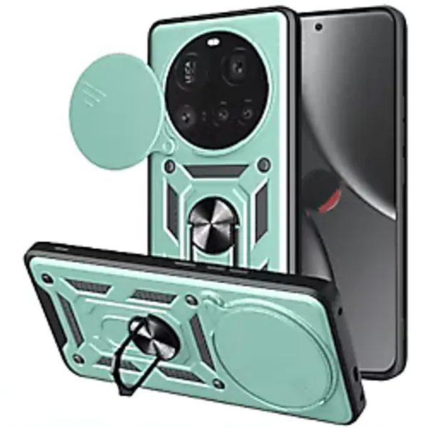 NEWFACE Xiaomi Mi 15 Ultra Uyumlu Pars Lens Yüzüklü Silikon Telefon Kılıfı Yeşil