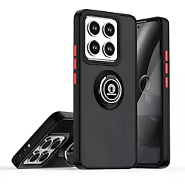 NEWFACE Xiaomi Mi 15 Uyumlu Montreal Yüzüklü Silikon Kapak Telefon Kılıfı Siyah