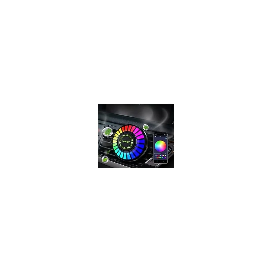 newnet 24 Led Rgb Araç Ledi Ekolayzer 170 Renk Şarjlı Müziğe Sese Duyarlı Torpido Ledi Bluetoothlu Parfümlü