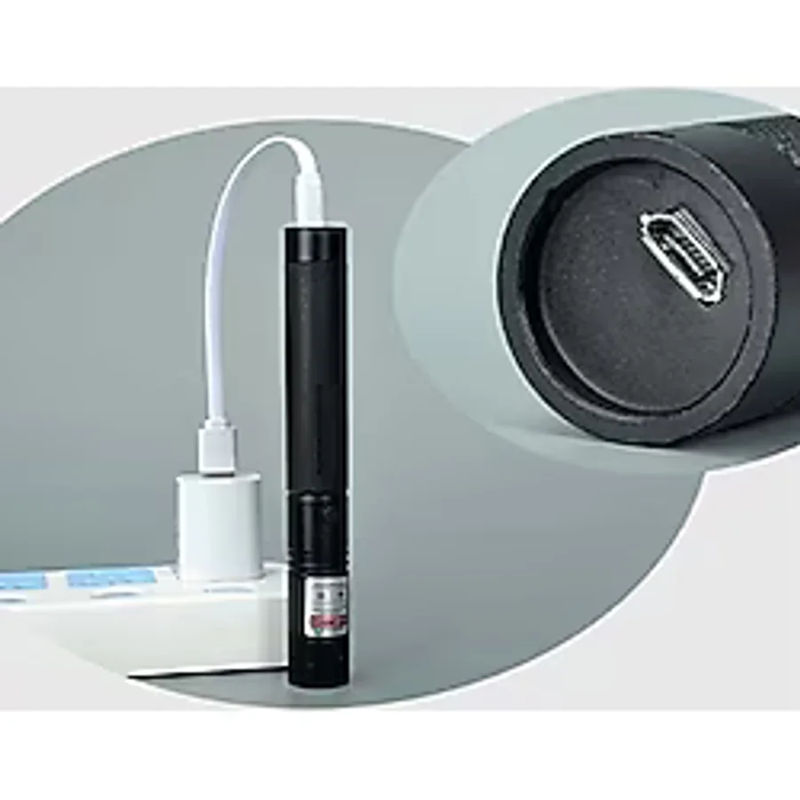 Newnet High Power Yeni Nesil Super Parlak Micro Usb Sarjli Lazer Pointer Yuksek Guclu 5-10Km