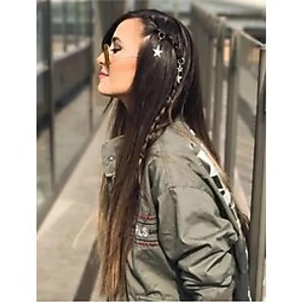 Newobsessions Superstar Gümüş Saç Küpesi, 7'li Set, Kadın