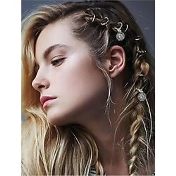 Newobsessions Tura Saç Küpesi, Gümüş, Kadın, Set of 10