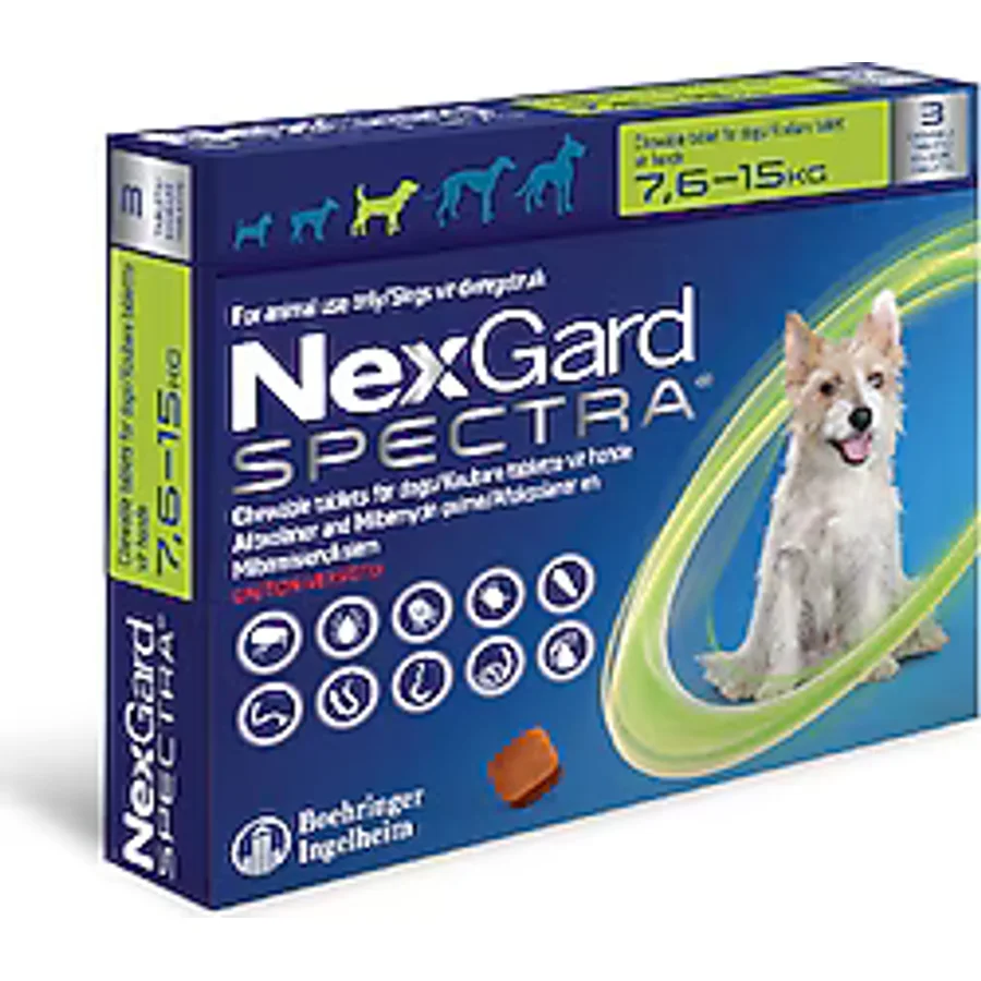Nexgard Spectra Parazit Koruması 7.5 - 15 kg Köpekler için Çiğnenebilir Tablet
