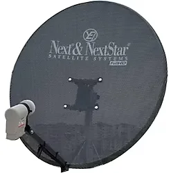 Next 80 Cm Delikli 0,6 Mm. Gri Renk Ofset Çanak Anten + Lnb