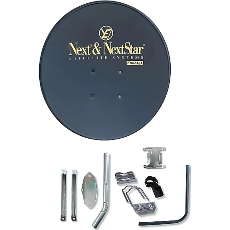 Next Televizyon Canak Anten Takimi Siyah Full Set 80Cm Canak Anten + Ciftli Lnb + Kablo