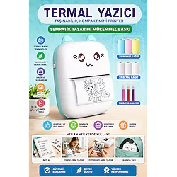 nextbuy Mini Fotoğraf Yazıcı Kablosuz Etiket Yazıcı Baskı Makinesi Ios Android Uyumlu Termal Printer