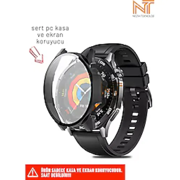 Nezih Case Huawei Watch GT 5 46mm Uyumlu A+ Kalite Sert PC Kasa ve Ekran Koruyucu
