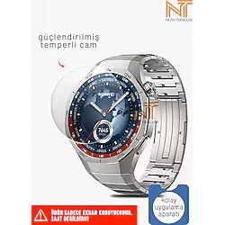 Nezih Case Huawei Watch Gt5 Pro / Gt6 Pro 46mm Uyumlu Güçlendirilmiş Temperli Cam Ekran Koruyucu