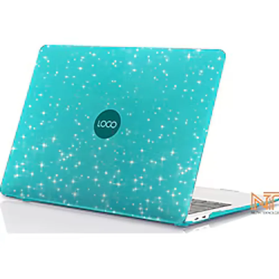 Nezih Case Macbook Air 13.6 M2 A2681 / M3 A3113 / M4 A3240 Uyumlu Simli Tasarım 360 Derece Tam Korumalı Kapak
